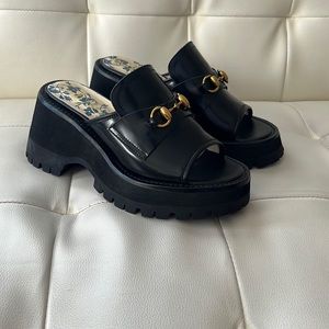 Women’s Black Gucci Slip On Loafers